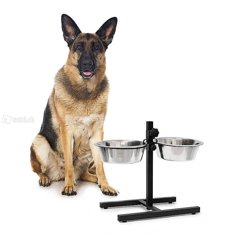 FUTTERNAPF HÖHENVERSTELLBAR 2 x 2.15l