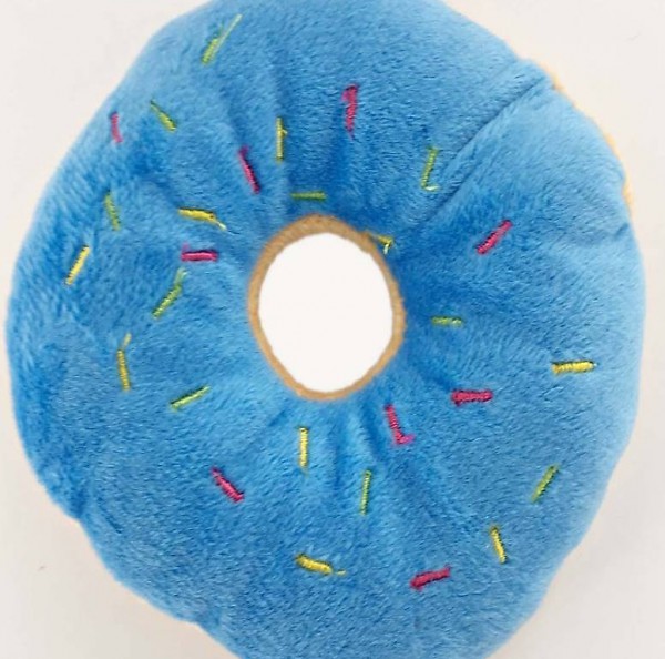  F+M DONUT blau,braun Hundespielzeug für chihuahua 11 cm